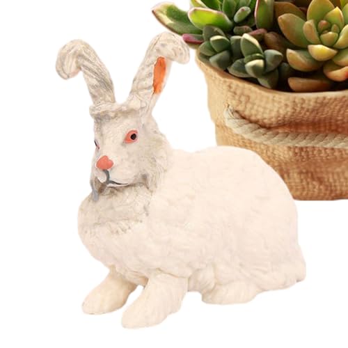 Bunny Cake, Bunny Figurine,Realistische niedliche Osterhasen -Figuren - Bildungsspielzeug für Bildung, kleine Tierfiguren für Thanksgiving, Weihnachten, Kinder im Vorschulalter, Schule von Generic