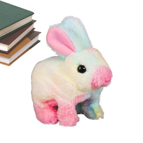 Bunny Toys für Kinder, hüpfen Hasenspielzeug,Simulierte Kaninchenpuppe Stofftiere | Springen, zuckende Nase, wackelende Ohren, natürliche Bewegungen, interaktive Plüschfiguren für Mädchen von Generic