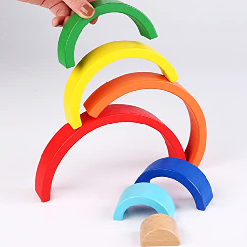 Buntes Bausteine-Set für Kreatives Spielen und Gehirnentwicklung, Ideal für die Kindererziehung, Geeignet für über 36 Monate, aus Holzmaterial von Generic