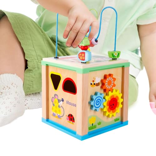 Busy Activity Cube – Aktivitätswürfel Aus, Spielzeug Für Kinderaktivitätszentren | Activity Center Montesori Educational Vorschul-Matching-Box, Frühpädagogisches Aktivitätsspielzeug Zur Entwicklu von Generic