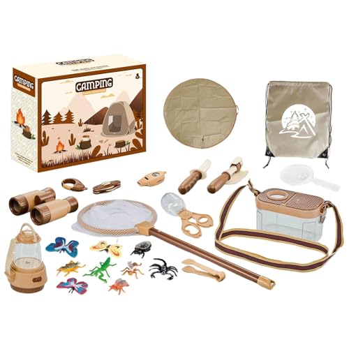 Camping-Spielzeug-Set für – Campingzelt, Campingwerkzeuge, Küchenutensilien, Spielzeug | Lagerfeuer, Outdoor-Spielzeugset, Camping-Set für von Generic