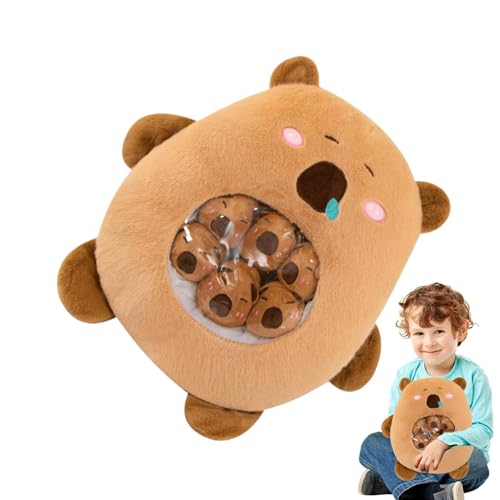 Capybara Plüschtier, Capybara Plüschtier – Capybara Kissen mit 6 kleinen Puppen | Weiches Lendenwirbelstützkissen für Sofadekoration, Heimdekoration Capybara Plüschtier, Capybara Plüschtier – Capybara Kissen mit 6 kleinen Puppen | Weiches Lendenwirbelstützkissen für Sofadekoration, Heimdekoration von Generic