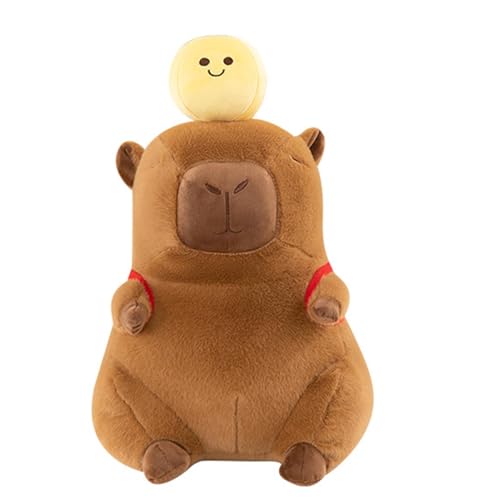 Capybara-Plüschtier – weiches 13,78 cm großes Capybara-Stofftier | Tischtennis-Rucksack für Kindergärten, Heimdekoration | Plüschpuppenspielzeug für Freundinnen, Familie, Kinder, Mädchen von Generic