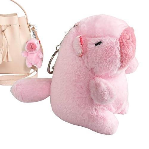 Capybara-Plüschtiere, Capybara-Plüsch, Weicher Capybara-Taschenanhänger mit Kordelzug, Tragbarer Schlüsselanhänger, lustiges Modeaccessoire für, Mädchen von Generic