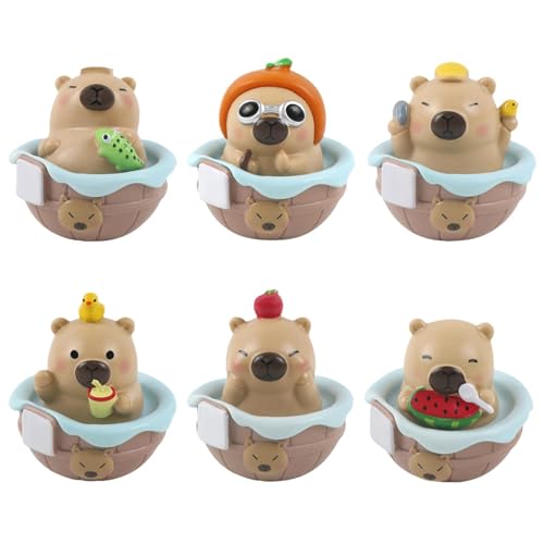 Capybara Sammelfigur Capybara Home Decor Capybara Puppe Spielset Capybara Desktop-Modell Capybara für Schrank Wohnzimmer Figurenset Regalfigur Capybara Figur Spielset Simulation Capybara Figur D von Generic