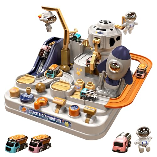 Car Adventure Track Spielzeug - Schieben Puzzle Track, City Rescue Vehicle, Space Theme | Lernendes Rennen Spiele Kreativ Lern-Kit Inklusive Mini Autos Astronaut Geschenkidee Kleinkind Jungen Mädchen Car Adventure Track Spielzeug - Schieben Puzzle Track, City Rescue Vehicle, Space Theme | Lernendes Rennen Spiele Kreativ Lern-Kit Inklusive Mini Autos Astronaut Geschenkidee Kleinkind Jungen Mädchen von Generic