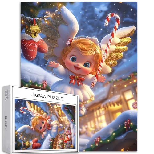 Cartoon Candy Angel 1000 Teile Puzzle für Erwachsene, Weihnachtsspielzeug Geschäft, Kunst-Puzzle, herausfordernde Familienaktivitätsspiele, buntes DIY-Bastelpuzzle für Heimdekoration, Geschenke, 50,8 Cartoon Candy Angel 1000 Teile Puzzle für Erwachsene, Weihnachtsspielzeug Geschäft, Kunst-Puzzle, herausfordernde Familienaktivitätsspiele, buntes DIY-Bastelpuzzle für Heimdekoration, Geschenke, 50,8 von Generic