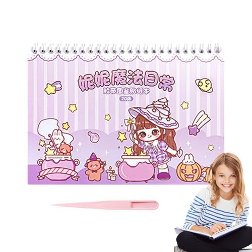 Cartoon-Mädchen-Aufkleber, Scrapbook-Aufkleber,Prinzessin Scrapbook-Flaschenaufkleber - Cartoon-Wasserflaschenaufkleber für Grußkarten, Wandkunst von Generic