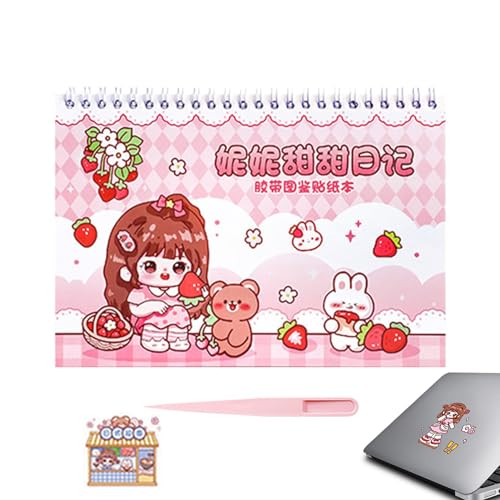 Cartoon-Mädchen-Aufkleber, Scrapbook-Aufkleber - Mädchen Cartoon Prinzessin DIY Ästhetische Belohnungsaufkleber, ästhetische Belohnungsaufkleber für Wandkunst, Grußkarte, Laptop, Handyhülle von Generic