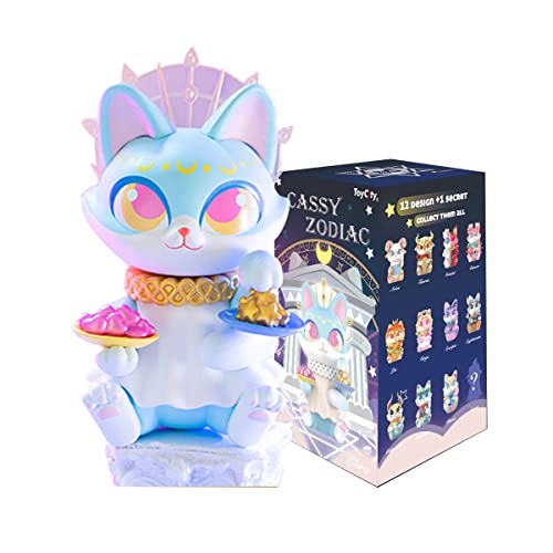 Cassy Cat Zodiac Series Mystery Box Toy Action Figure Blind Box Cute Popular Collectible Toys Girl Birthday Party Gift Christmas Holiday Room Desktop Decoration (1Pack) von Generic