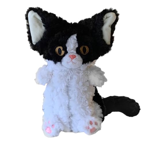 Cat Pencil Tasche, Kitten Bleistiftkasten - Multifunktions-Federmäppchen aus Plüsch | Bleistiftbeutel, multifunktionale Stifttasche, Aufbewahrung von niedlichen Katzenstift-Etui, Black Cat Pencil Tasche, Kitten Bleistiftkasten - Multifunktions-Federmäppchen aus Plüsch | Bleistiftbeutel, multifunktionale Stifttasche, Aufbewahrung von niedlichen Katzenstift-Etui, Black von Generic