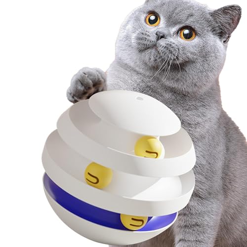 Cat Toy Ball Track, 3 -Lager Katze Kämpfer Spielzeug - lustige Katzenstimulation Spielzeug, kreatives Katzenspurspielzeug für Katzen, Kätzchen, Lectid von Generic