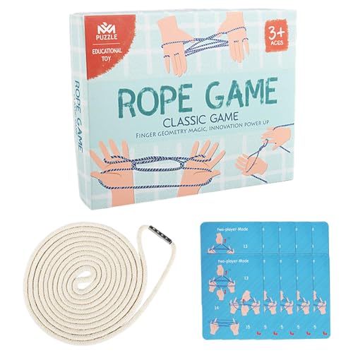 Cat's Cradle String Game, Game String von Finger - Interaktives Spielzeug für Handpuzzle, Seilspiel aus elastischer Baumwolle für Zuhause, Schule, im Freien von Generic