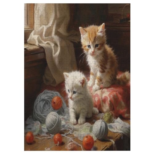 Cats - 1000 Teile Puzzle – - Hochauflösendes - Gelegenheitsspiel – 1000 Teile Holzpuzzle 300 von Generic