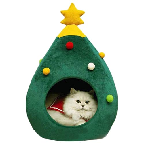 Christmas Tree Pet Bed – großes Katzenbett, Kratzbrett | kleines Katzenbett mit abnehmbarem, waschbarem Kissen, faltbar, tragbar, dunkelgrau, Ball für kleine mittelgroße Haustiere Christmas Tree Pet Bed – großes Katzenbett, Kratzbrett | kleines Katzenbett mit abnehmbarem, waschbarem Kissen, faltbar, tragbar, dunkelgrau, Ball für kleine mittelgroße Haustiere von Generic