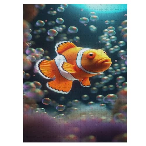 Clownfish - 1000 Teile Puzzle – - Hochauflösendes - Gelegenheitsspiel – 1000 Teile Holzpuzzle 500 PCS von Generic