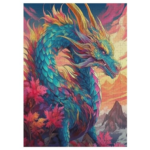 Colorful Dragon - 1000 Teile Puzzle – - Hochauflösendes - Gelegenheitsspiel – 1000 Teile Holzpuzzle 300 PCS von Generic