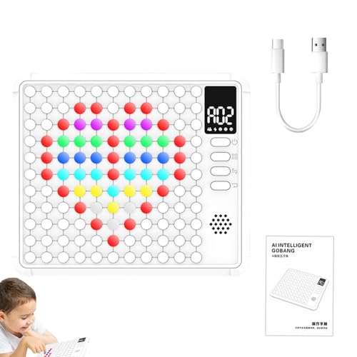 Connect 5 in A Row Dot Elektronisches Spiel,Connect 5 in A Row Game - Multifunktionales intelligentes Schachbrettspiel,AI Smart 5 in Einer Reihe Schachbrett, tragbar, multifunktional, für Kinder ab 3 von Generic