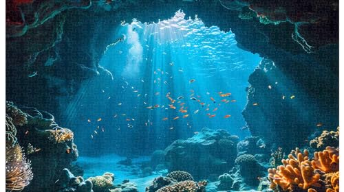 Crystal Blue Hole Exploration: 1000-teiliges Tiefseehöhlen-Puzzle (B ; 1000 Piece) von Generic