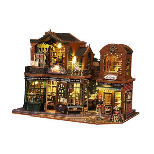 DIY Mini Puppenhaus Bausätze 3D Puzzle Ornament für Kinder Erwachsene Retro Puppenhaus Zubehör von Generic