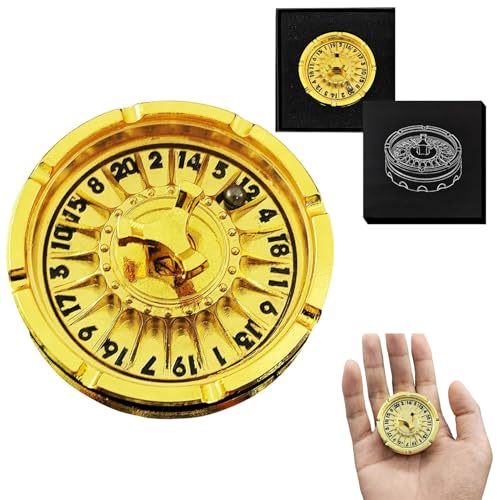 DND D20 Würfel für Dungeons and Dragons mit Rollender Ball - Roulette Würfel Spinner für D&D Würfel-Set - Metal Drachen DND Dice für MTG/Role Play Rollenspiel Tischspiel/Geschenke(Gold) von Generic