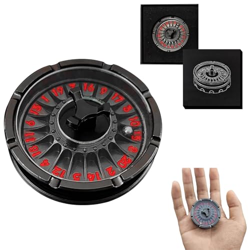 DND D20 Würfel für Dungeons and Dragons mit Rollender Ball - Roulette Würfel Spinner für D&D Würfel-Set - Metal Drachen DND Dice für MTG/Role Play Rollenspiel Tischspiel/Geschenke(Schwarz) von Generic