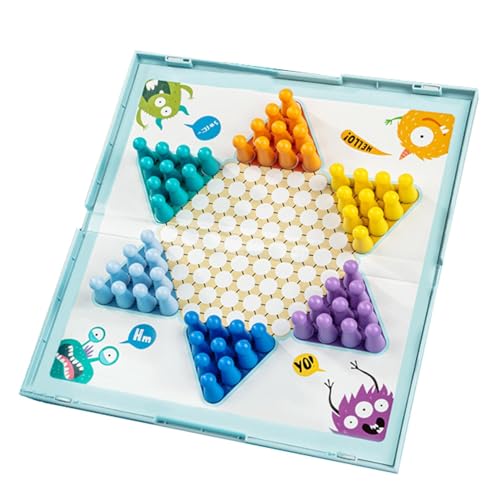 Dame-Schach-Brettspiel-Set, magnetisches Dame-Brettspiel, Faltbares Schachbrett für Reisen, Magnetisches Schachspiel für verbessertes Lernen, Multiplayer-Spielzeugset, Wiederverwendbare Schachfiguren von Generic