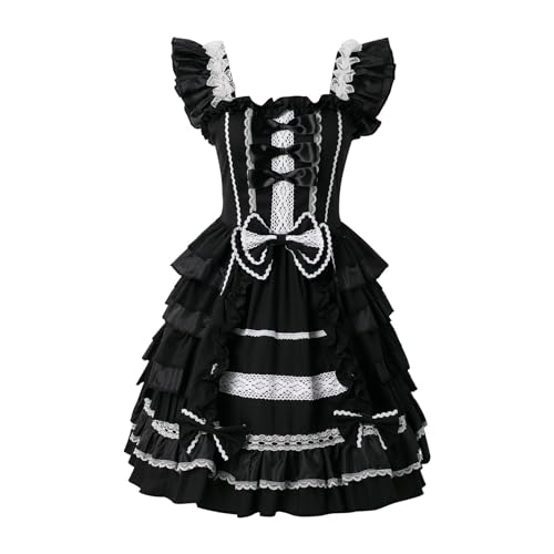 Damen Gothic Steampunk Kleidung,Mittelalter Kleidung Damen Steampunk,Steampunk Kleidung Damen Viktorianischer Cosplay Uniform Halloween Kostüm für Frauen Comfy von Generic