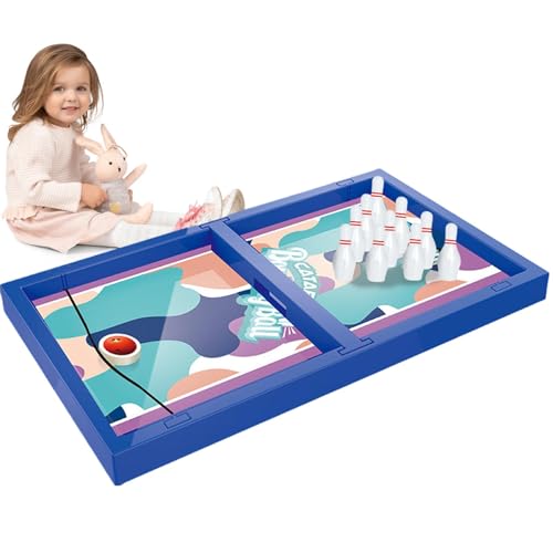 Desktop-Bowling-Spielzeug, Tisch-Bowling-Spiel - Desktop-Bowlingspielzeug für kleine Familien | Tisch-Bowling-Spiele für den Innenbereich, kleines Bowling-Set für Kinder, Erwachsene, alle Altersgruppe von Generic