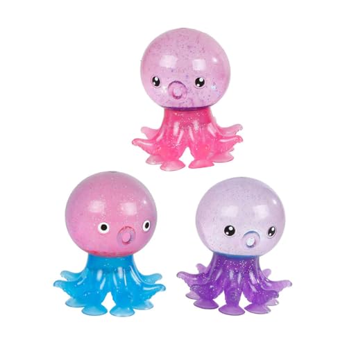 Destination Deep Octopus Glitzer Squeeze Ball mit Saugnäpfen von Generic