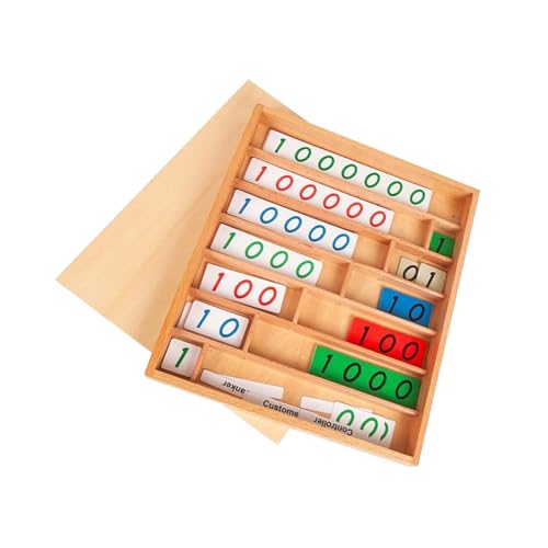 Dezimalbank-Spiel, Mathe-Manipulatives, Lernspielzeug aus Holz, Vorschul-Lernspielzeug, Mathe-Spielzeug für Kinder, Jungen, Mädchen, Kinder von Generic