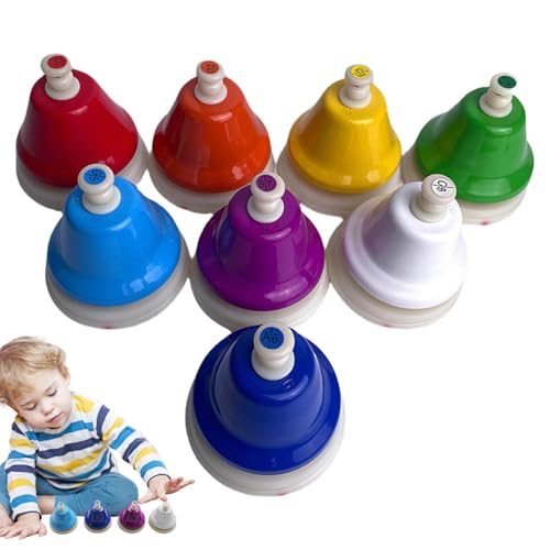 Diatonische Handglocken, Schreibtisch-Handglocken – 8 Noten, Musikspielzeug, bunte Tischglocken, Schlaginstrument, diatonisches Lernspielzeug für Ostern, Geburtstag Diatonische Handglocken, Schreibtisch-Handglocken – 8 Noten, Musikspielzeug, bunte Tischglocken, Schlaginstrument, diatonisches Lernspielzeug für Ostern, Geburtstag von Generic