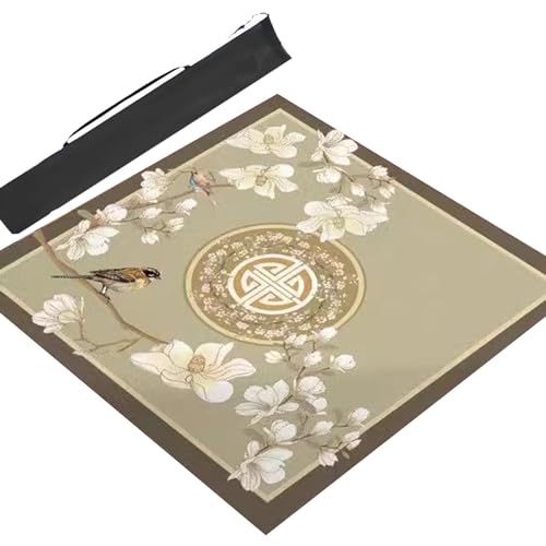 Dicke Mahjong-Matte mit Aufbewahrungstasche, rutschfeste, geräuschreduzierende Spieltisch-Abdeckung und leicht zu transportierende Aufbewahrung (2 35,4 x 35,4 Zoll, 90 x 90 cm) von Generic
