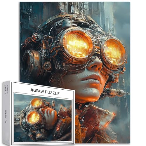 Diesel Punk Puzzle für Erwachsene, Filmstil, Szene, Kunst, Puzzle, herausfordernde Familienaktivitäten, buntes Bastelpuzzle für Heimdekoration, Geschenke, 50 x 70 cm, 1000 Teile von Generic