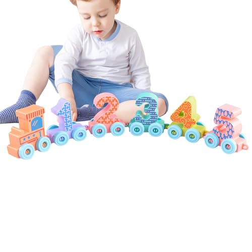 Digitales Zugset, Zugset für | Bausteinnummern-Set | Mathematik-Lernspiel, Feinmotorik-Entwicklungs-Set für Kinder von 1 bis Digitales Zugset, Zugset für | Bausteinnummern-Set | Mathematik-Lernspiel, Feinmotorik-Entwicklungs-Set für Kinder von 1 bis von Generic