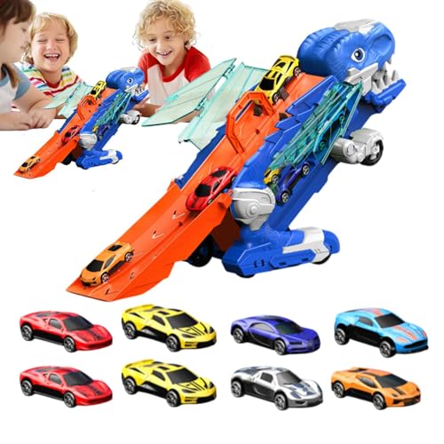 Dinosaur LKW Spielzeug | Witziger Klappbarer Anhänger LKW - Vorschule Lernspielzeug Transport mit 8 Autos für Kinder ab 3 Jahre Dinosaur LKW Spielzeug | Witziger Klappbarer Anhänger LKW - Vorschule Lernspielzeug Transport mit 8 Autos für Kinder ab 3 Jahre von Generic