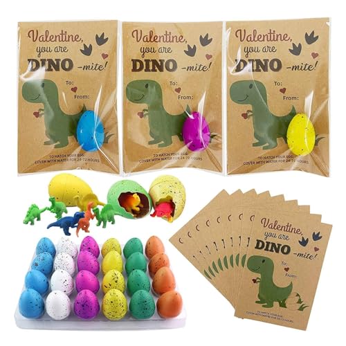 Dinosaurier-Ausbrütungseier – 24er-Pack Dinosaurier-Eier, Lustiges Wissenschaftsspielzeug Für Kinder, Realistisches Dinosaurier-Eier-Ausbrütungsset, Lehrreiches Dinosaurier-Eier-Überraschungsspielzeug von Generic