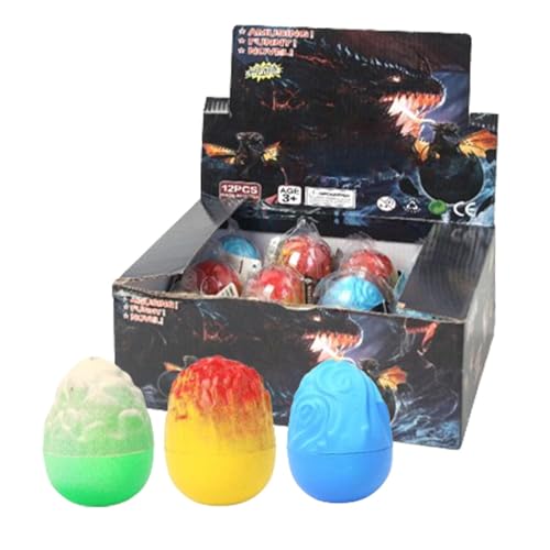 Dinosaurier-Ei-Spielzeug – Schlüpfendes, wachsendes Dinosaurier-Spielzeug, 12 Partygeschenke Neuheitsspielzeug, wachsendes schlüpfendes Dinosaurier-Eier, Dinosaurier-Eier-Schlüpfen-Spielzeug für Junge von Generic