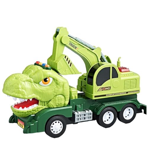 Dinosaurier-LKW-Spielzeug,Dinosaurier-LKW-Transporter - Auto Spielzeug Dinosaurier Auto,Zurückziehbares Auto, Dinosaurier-Technikfahrzeug-Dino-Spielzeug, Dinosaurier-Transport-LKW-Jungenspielzeug, Ler von Generic