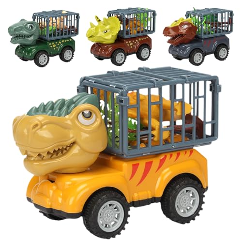 Dinosaurier-LKW-Spielzeug - Dinosaurier-Baumaschine, 4er Set Fahrzeugträger-Spielzeugautos | Schiebe-und-Fahr-Bagger-Spiel, Transporter-Spielset für Kinder ab 3 Jahren, Lernspielzeug für und Dinosaurier-LKW-Spielzeug - Dinosaurier-Baumaschine, 4er Set Fahrzeugträger-Spielzeugautos | Schiebe-und-Fahr-Bagger-Spiel, Transporter-Spielset für Kinder ab 3 Jahren, Lernspielzeug für und von Generic