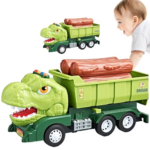 Dinosaurier-LKW-Transporter, Dino-LKWs für - Dinosaurier-Auto-LKW-Spielzeug - Dino-Spielzeug für, Lernspielzeug, Dinosaurier-Technikfahrzeug, Rückziehauto, reibungsbetriebenes Autospielzeug von Generic