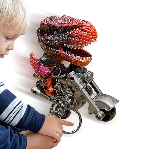 Dinosaurier-Motorrad-Spielzeug, kreativer Autoschlüsselanhänger | Kreatives Reibungs-Auto-Spielzeug, Dinosaurier-Spielzeug | Lustiger Dinosaurier-Autoschlüsselanhänger für , Spielzeug für seine von Generic