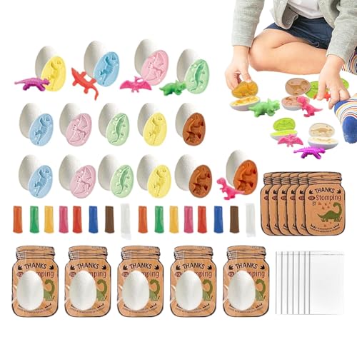 Dinosaurier-Spielzeug für - Dino-Eier-Grab-Set, Dinosaurier-Ei-Spielzeug für Kinder | 20 Stück, Formton - Dinosaurier-Ton, Ton-Bastelset für den Vorschulkindergarten, Kreativität entwickeln, von Generic