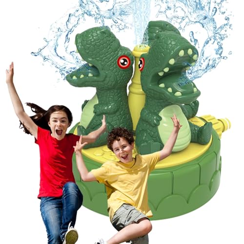 Dinosaurier Sprinkler für Kinder, Dinosaurier Yard Sprinkler,Hinterhof Rotatable Water Toy Spray - Kleinkind Wasser Spaß Spiel Sprinkler Spielzeug für Garten im Freien Aktivitäten im Freien von Generic