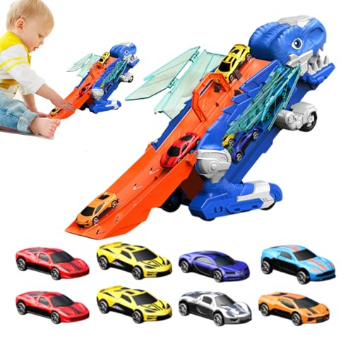 Dinosaurierwagen, klappbares Rennspiel, tragbares Fahrzeug mit 8 Autos für und Mädchen ab 3 Jahren, Reisen, Geburtstag und Weihnachten Dinosaurierwagen, klappbares Rennspiel, tragbares Fahrzeug mit 8 Autos für und Mädchen ab 3 Jahren, Reisen, Geburtstag und Weihnachten von Generic