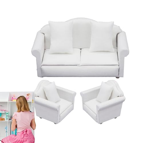 Doll House Couch - Miniaturmöbel, so tun Sie das Spiel, 1/12 Skala Miniaturmöbel, Doll House Accessoires tun Spielen Sofa Möbelspielzeug für Mädchen von Generic