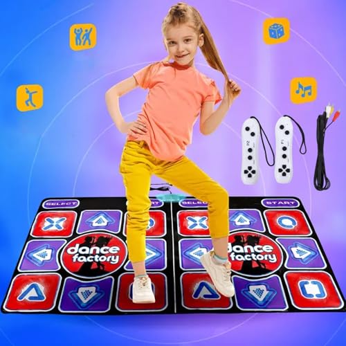 Double Dance Mat with Wireless Handle, Running Dancing Exercise Game Mat, for Girls and Boys Age 4-12 Years von Generic