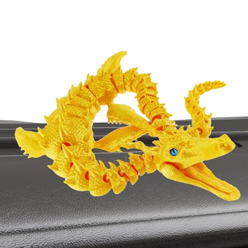 Drache 3D gedruckt,3D-Druck Drache | 3D-Drachen mit flexiblen Gelenken - Voll bewegliches 3D-gedrucktes Drachen-Zappelspielzeug für Erwachsene, Jungen und Kinder von Generic