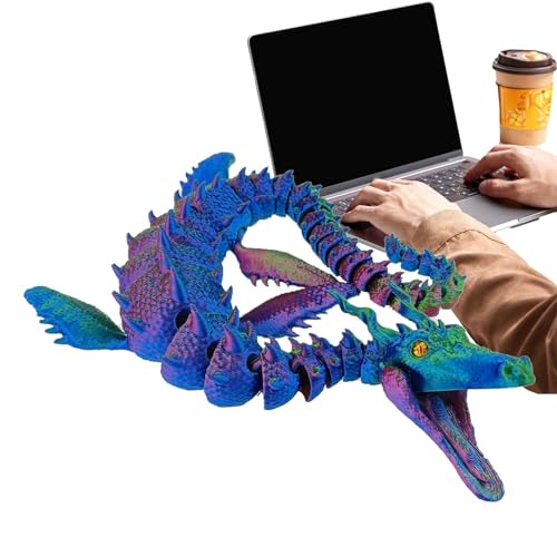 Drache 3D gedruckt,3D-Druck Drache | Interaktives Drachen-Zappelspielzeug | Voll bewegliches 3D-gedrucktes Drachen-Zappelspielzeug für Erwachsene, Jungen und Kinder von Generic