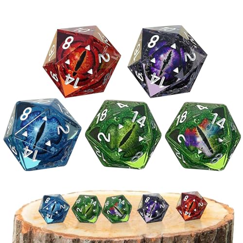 Drachenaugen-Würfel – Spielwürfel mit Horror-Thema, farbige Polyeder-Würfel | Neuartiges Würfelset aus Kunstharz mit glänzenden Augen, 20 g, gruselige Würfel, Brettspiele, Halloween-Würfel für RPG, gr Drachenaugen-Würfel – Spielwürfel mit Horror-Thema, farbige Polyeder-Würfel | Neuartiges Würfelset aus Kunstharz mit glänzenden Augen, 20 g, gruselige Würfel, Brettspiele, Halloween-Würfel für RPG, gr von Generic